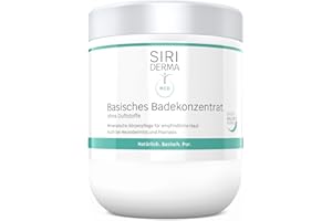 ‎SIRIDERMA SIRIDERMA Basisches Badekonzentrat | Beruhigendes Basenbad | Lindert Juckreiz bei Neurodermitis & Psoriasis | Vollbad, Fußbad & basische Waschung | Für alle Hauttypen, auch Babys & Kinder (1.200 g)