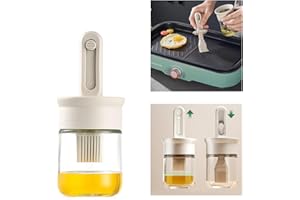 CSENASON Pastry Brushes, Oil Bottle with Brush Heat Resistant Oil Brush for Cooking Brush for Cooking Kitchen Baking Barbecue BBQ Grilling Meat