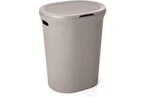 Tatay Cesto de Ropa Baobab, 40 L de Capacidad, de Polipropileno, Libre de BPA, con Tapa, Color Marrón (Taupé), Medidas: 41 x 33 x 50 cm