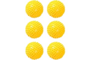 sinzau Dryer Balls, Reusable Tumble Dryer Balls Dryer Cubes for Non-Melt new softer material, Pack of 6 (Yellow - 6 pieces)