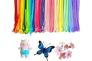 APKOL 200 Pcs Scovolini Colorati,scovolini lavoretti Ciniglia Macaron, 30cmx6mm Scovolini per Lavoretti,pipe cleaners for flower set,fiori steli di ciniglia Colorati per DIY Decorazione