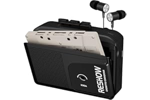 Lecteur De Cassettes Portable Reshow, Lecteur-enregistreur De Cassettes Avec Haut-parleur Intégré, Alimentation USB-C, Pour La Lecture De Musique, L'enregistrement, Les Étudiants, Les Voyages, Les Ama