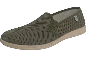 J. Ruiz calzados JR Espadrilles d'été pour homme – Espadrilles d'été en maille pour homme – Chaussures avec semelle en caoutchouc et semelle intérieure en toile pour la transpiration – Fabriquées en