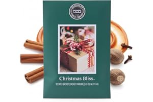 BRIDGEWATER CANDLE Duftsäckchen „Christmas Bliss“ – würziger Weihnachtsduft mit Zimt, Nelke & Karamell – Warmer Raumduft 17×11,5×1 cm, 30 g – ideales Mitbringsel für Advent, Weihnachten & Wichteln
