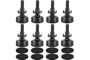 UNI-FINE SHOP Uni-Fine M10 Verstellfüße 8 Stück Möbelrichtmaschinen, Verstellschraube Regulierschraube Stellfüße mit Einschlagmutter für Möbelbeine Holzmöbelfüße