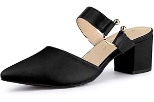 Allegra K Bout Pointu Chunky talo n Robe des Femmes mupompes
