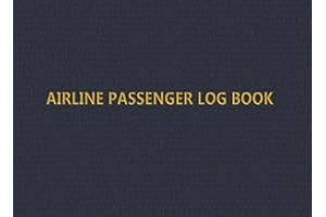 Airline Passenger Log Book: Travel log book for frequent flyers and their family, 50 Pages, 8.25 inches x 6 inches, Blue Leather Effect Matte Finish