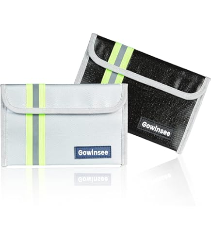 VEVOR Lot De 2 Pochettes Ignifuges Pour Documents De 20,3 X 12,7 Cm, 1