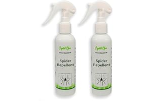 CRYSTAL OPUS 2 Pack Spider Repellent Spray. Tried & Tested Blend of 12 Essential Oils That Deter Spiders. Natural, Humane, Economical, Effective & Safe Deterrent. Home, Garden & Holiday.
