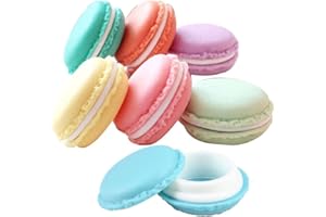 WKTRSM Mini Macaron Caja de Almacenamiento Portátil Organizador de Píldora y Joyas Caramelo Contenedor para Medicamentos Anillo Pendientes Auriculares，6PCS