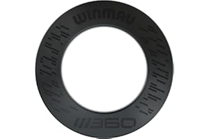 ‎WINMAU WINMAU Blade 360 Dartscheibe Schutzring - Schwarzer Dart Surround - Robuster Backboard-Wandschutz für Dartboard - Professionelles Dartzubehör