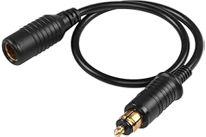 ‎SINLOON SinLoon DIN Hella-Stecker-Verlängerungskabel, 12 V-24 V DIN Hella Europäischer Zigarettenanzünder-Stecker auf DIN-Buchse, Motorrad-Zigarettenanzünder-Verlängerungsadapterkabel (0.5M)