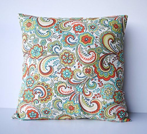 One Premier Prints Paisley Pillow Cover 18" Cushion Decorative Throw Pillow Decorative Pillow Accent Pillow Pillow Case, Orange Pillow