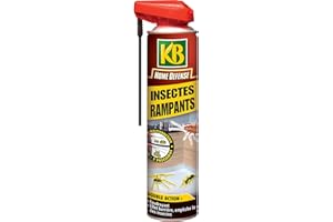KB HOME DEFENSE HDRAMP2 - Aérosol Anti-Insectes Rampants 400 ml - Elimine rapidement et empêche le retour des insectes - Contre fourmis, araignées, cafards, puces, perce-oreilles, punaises, cloportes