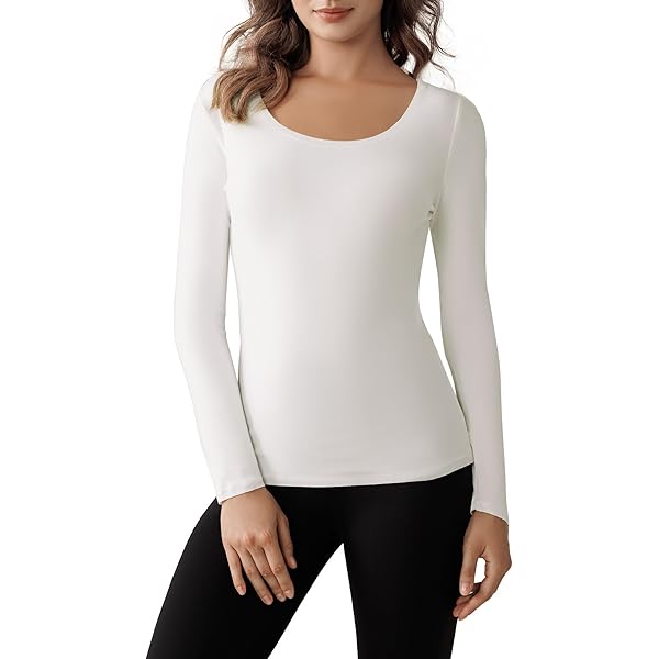 WOWENY Thermisch shirt met lange mouwen voor dames fleece bovenstuk geribbeld V-hals fleeceshirt lange mouwen onderhemd warm elegant pullover winter zacht comfortabel, rood, S