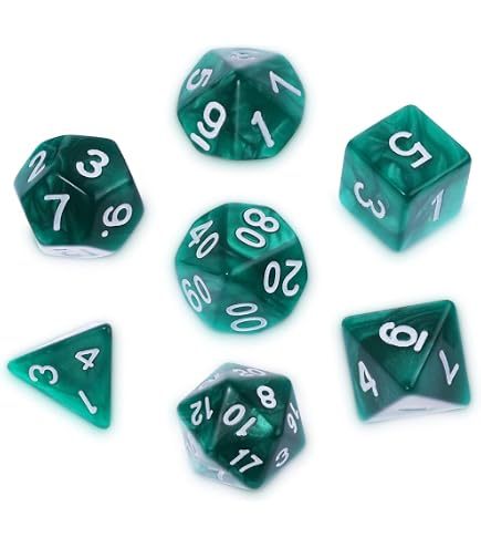 DollaTek Dadi poliedrici Set Giochi da Tavolo Dadi 3 Set Dadi 3 x 7 (21 Pezzi) Serie Die D20 D12 D10 D8 D6 D4 Dadi DND DND Rpg MTG Doppi Colori One