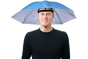 Fulenyi Chapeau Parapluie de Tete Casquette Parasol Anti-UV Nouveauté Adulte Enfant Chapeau Festival Chapeau Portable Imperméables Mains Libres Parapluie Chapeau pour Pêche Randonnée Plage Pédestre