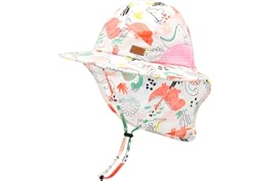 SEYUFN Bébé Chapeau de Soleil Fille Garçon Chapeau de Cou Protection Enfants Chapeaux de Seau Respirant Bébé Fille Chapeau de Plage Chapeau d'été pour Tout-Petits