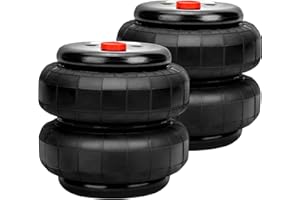 maXpeedingrods 2x Suspension Pneumatique Standard de 2500 lb 1/2 "NPT suspension simple port pour Ford F150 / F250, pour GMC Sierra, pour Chevrolet pour Silverado, pour Dodge pour Ram 1500 2500 3500