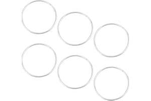 CHGCRAFT 6 Pieza de Asas Circulares para Monedero Asas Redondas para Monedero Asas Redondas de Hierro para Monedero Asas de Repuesto para Bolsos Bolsos Bolsas de Embrague Platino 11x0.46 cm
