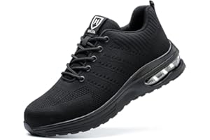 ALI-TONE Stahlkappen Schuhe Frauen leichte S3 Arbeitsschuhe Damen Herren Trittschutz Sicherheitsschuhe Durchdringungskraft verhindern 1200N