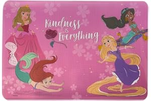 CARTOON Tovaglietta Principesse Disney in plastica morbida per colazione da tavola antiscivolo e lavabile resistente al calore 44 x 30 cm