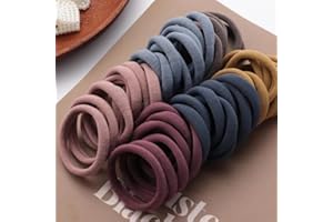 Elina Dark Multi Color Elastic Hair Ponytail Holder Soft Non Slip Tight Stretchable Rubber Bands for School Girls/Women, Hair