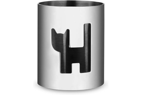 Alessi Girotondo Rond de Serviette Ajouré en Acier Argenté, Chat