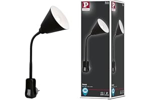 Paulmann 95427 oprawa wtykowa Junus z ramieniem elastycznym maks. 20 W lampa czarna metalowa tw. sztuczne światło E14