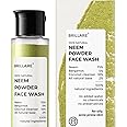 Brillare Neem Face Wash for Acne & Pimples, Rich with Bergamot for Clear Skin, 100% Natural Powder Facewash Fights with Acne-Causing Agents, Clear Skin from Dirt & Pollution, 30g