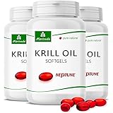 Capsule di olio di krill - 1000 mg di olio di krill Neptune in 135 giorni di fornitura - Omega 3-6-9 EPA DHA Antiossidanti Vi
