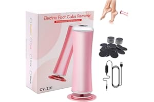 COGOALL Dermave Electric Foot Callus Remover, Adjustable Speed Electric Foot File with 60pcs Replacement Sandpaper Disks, Electric Foot File Pedicure Kits for Hard Skin and Callus Remover (Pink)