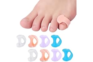 ‎ZENITHFAST Zehentrenner Zehenspreizer kleiner zeh Zehenstrecker toe spacer - 8PCS zehenspreizer hallux valgus für Vermeiden Überlappende Zehen und Schützen Zehen (4 Farben)