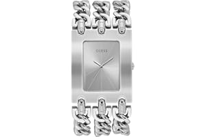 Guess Montre Femme Analogique Heavy Metal avec Bracelet en Acier Inoxydable
