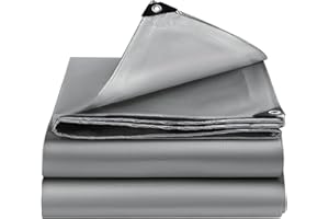 EEATUZTL Bâche Imperméable, Bâche de Protection en Polyéthylène, UV Résistant Bache Camion, Pergola, Serre, Baches Imperméables pour Exterieur, Jardin, Tonnelle, Camping, Meubles, Argent-2x3m