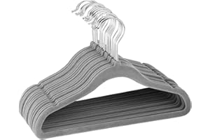 LEMEGA Cintres en Velours pour Enfants Enfants et bébés, Lot de15, Velours Antidérapant, Gain de Place, Crochet pivotant à 360°, Longueur de 28 cm, Adaptable aux Armoires d’Enfant (Gris)