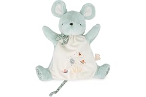 KALOO - Petites Chansons - Doudou Marionnette Souris Verte - Doudou Bébé - Peluche Marionnette à Main 24 cm - Jeu d'Éveil - Dès La Naissance, K210003