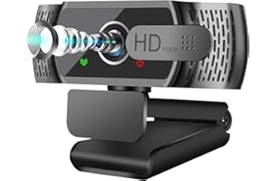 AJ STAR Webcam for PC with Microphone, 1080P FHD Web Camera for PC with Noise Reduction Microphone, Privacy Shutter & Mounts, Ideal for Facetime, Conferences, Zoom, Compatible with macOS & Windows