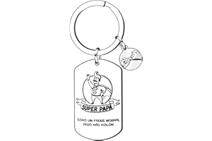 Lumengqi Regalo del Día del Padre Llavero Papá de Hombre Colgante Grabado Regalo Familiar Para el Mundo Eres un Padre, Pero Para tu Familia Eres el Mundo