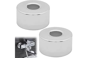 Alriedy Lot de 2 rosettes de douche, cache-robinets, 66 x 30 mm, G3/4 (diamètre 25 mm), rosace de recouvrement en acier inoxydable pour robinet de douche, couvercle de douche décoratif