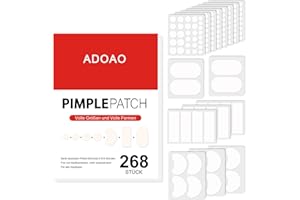 ADOAO Große Pickel Patches,Pickel Pflaster,XL Hydrokolloid Pimple Patches,Anti Akne-Patch für Gesicht und Körper mit Teebaumöl, Salicylsäure Schnelle Heilung für Große Zit Breakouts an Kinn, Wangen, Rücken