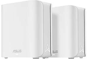 ASUS ZenWiFi BD4 2-Pack Mesh WiFi 7 a doppia banda, 3600 Mbps, copertura 470 m², due porte 2,5 G, controlli di sicurezza e Parental Contro Inclusi, Smart Home Master SSIDs, Bianco