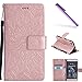 Produktbild COTDINFOR Huawei P10 Plus Protective Standing Hülle Elegant PU Tasche Leder Flip Schutzhülle im Bookstyle Kartenfächer Magnet Etui Schale für Huawei P10 Plus Rose Gold Sunflower KT