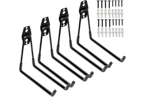 PiPaFox Crochets doubles pour utilitaire de garage robuste, organisateur de porte-outil à montage mural étendu pour échelles, vélo, chaise