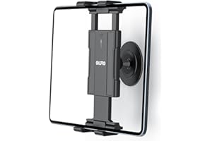 OHLPRO Tablet Wall Mount iPad Holder, No-Drill Adhesive Base 360° Rotation ipad Wall Mounted phone Holder for Kitchen - Compatible with All 5-13" Smartphones iPad Samsung Tab Fire HD Kindle