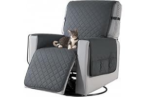 TOLENRE Funda Cubre Sillón Fundas para Sillas Reclinables, Funda Protector Sillón Impermeable, Funda Sillón 1 Plaza Funda Cubre Sofá,Protector para Sofá,Funda de Sillón Relax Antideslizante Mascotas Amigables