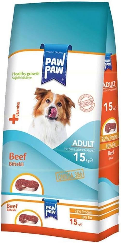 Pawpaw Yetişkin Köpek - Dana Etli (Biftekli) Kuru Mama 15 Kg