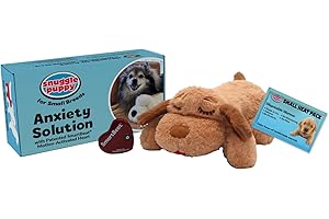 SmartPetLove Snuggle Puppy Original Junior Dog Toy - Heartbeat Dog Plush - Behavioral Aid Puppy Toy for Sleep Aid and Puppy Anxiety Relief - Biscuit