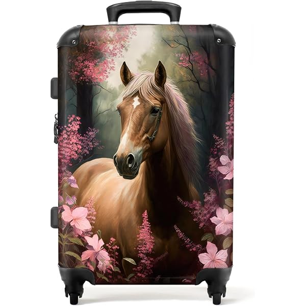 Handgepäck-Koffer 55x35x20 Cm – Leicht-Trolley Mit 4 Rollen, ABS-Hartschale, Zahlenschloss, 36 Liter (Schwarz-Braun)