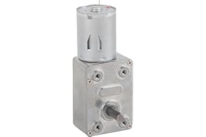 SPACNANA DC 12 V Schneckengetriebemotor, Vertikaler Wellenausgang, 5 U/min, 6 U/min, 20 U/min, 40 U/min, 62 U/min, Keine Selbsthemmung, Weitreichend Angepasste Einbaugrößen für Türöffner